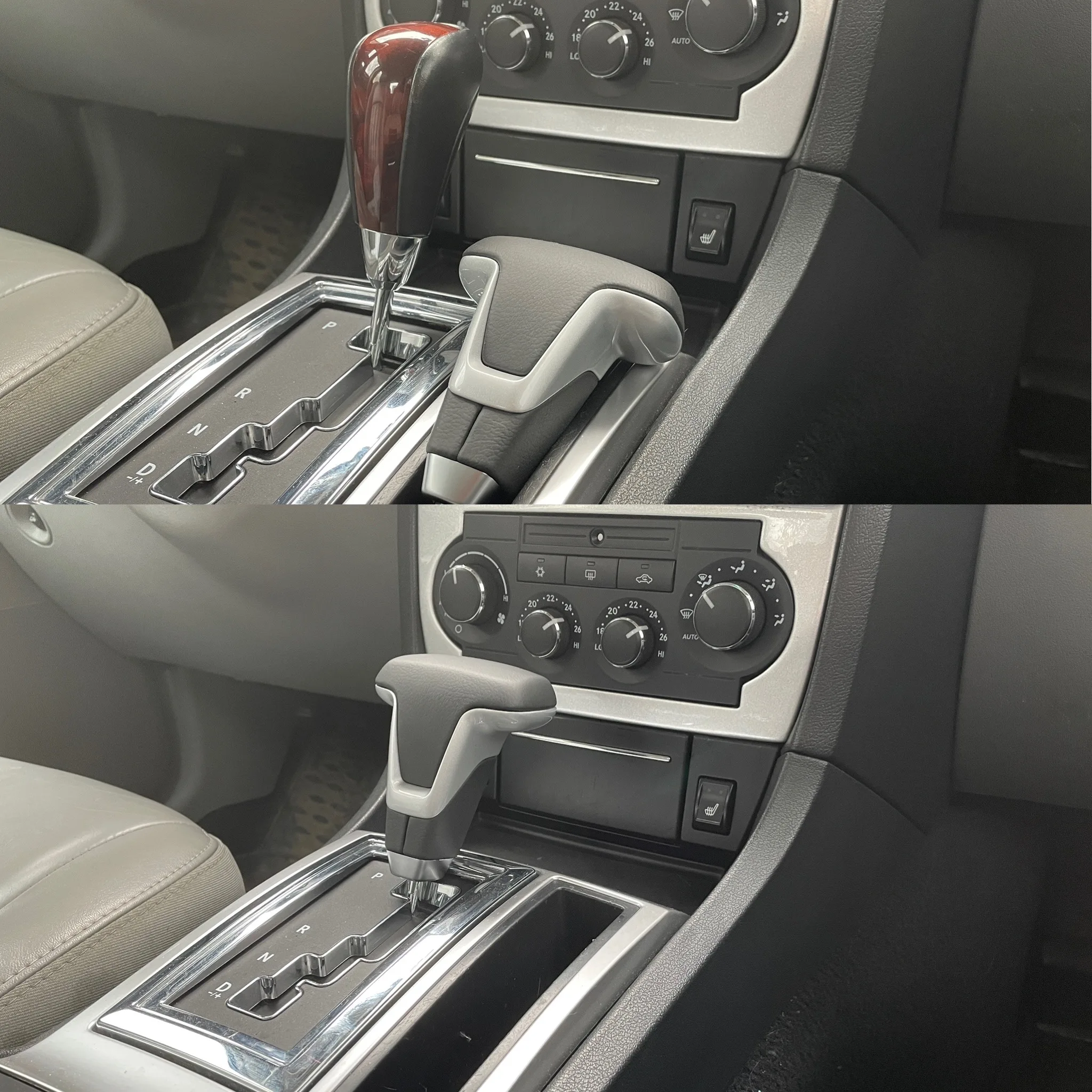 knob Automatic Gearbox Shift Handles Gear Shift Knob Lever Stick Head for Chrer 300C Genuine Leather Handball Free Shipping smile