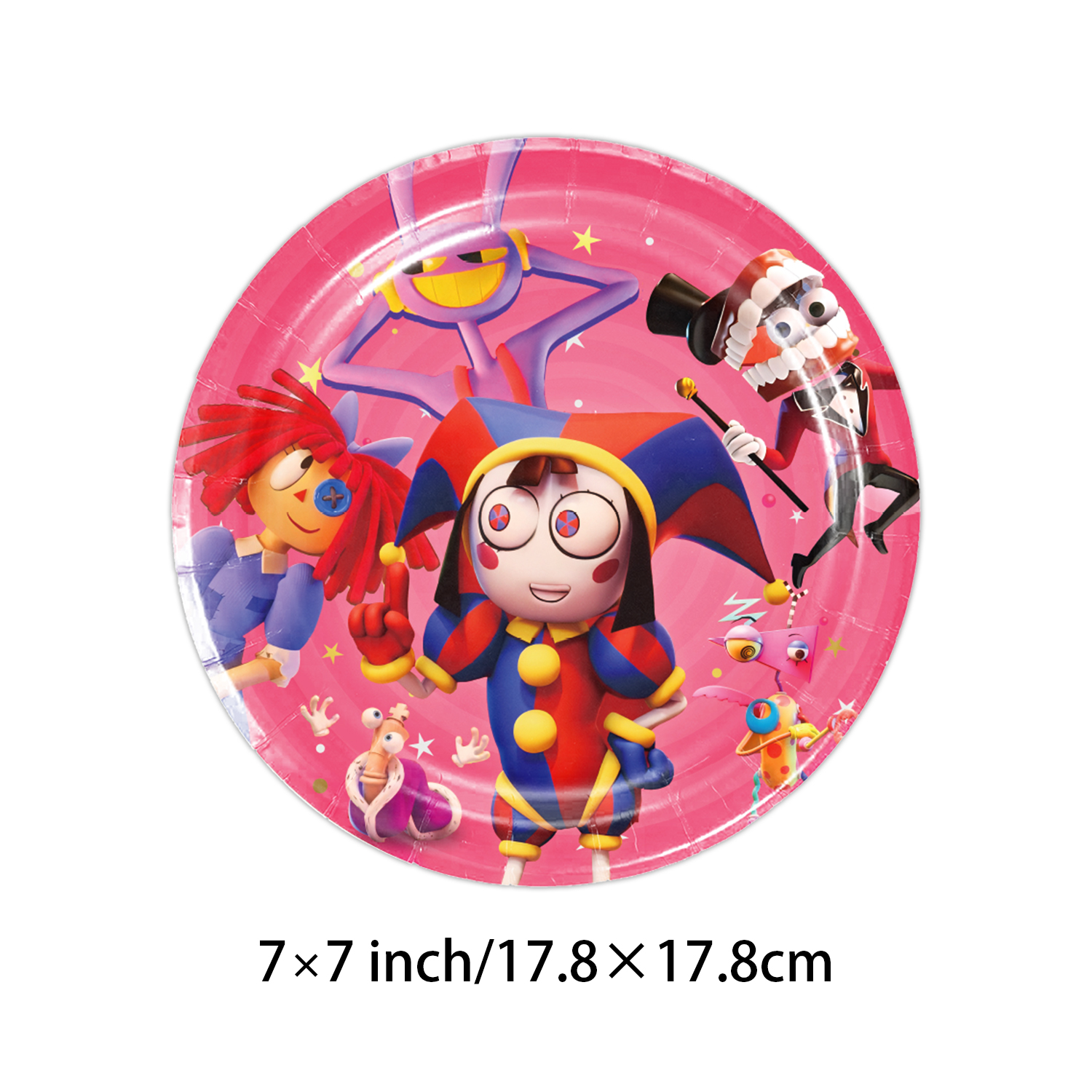 The Amazing Digital Circus Disposable Party Tableware Tablecloth Paper Cups Plates Napkins Children's Birthday Party Decoration