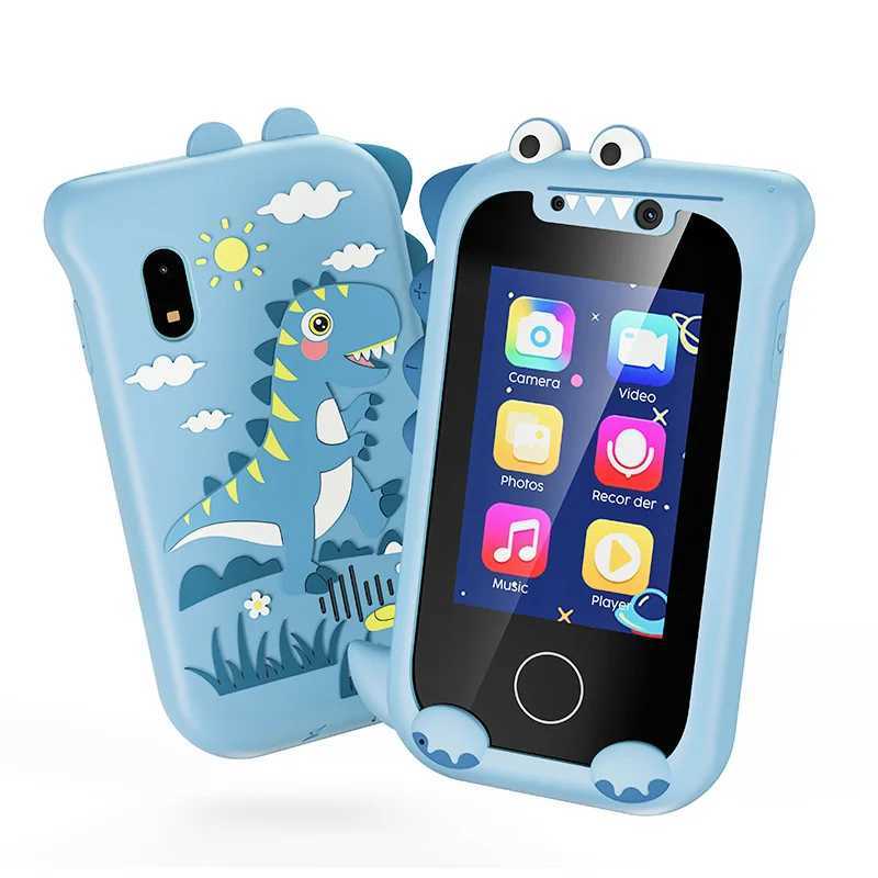 Childrens mobile phone for ages 3-12 toy phones with dual cameras MP3 sic players games touch screens learning toys birthday gifts Free shipping