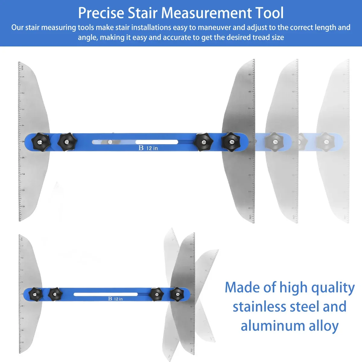 Stair Template Tool Angle new Ruler Stair Stair Tread Gauge Tread Template Tool For Stairs Risers 2025 Partitions Measuring Stair Tools