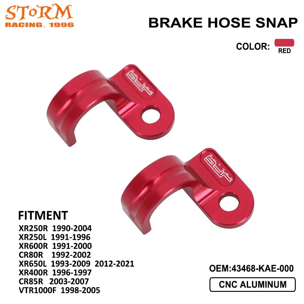 Motorcycle CNC Rear Front Brake Line Holder Hose For Honda XR250R 600R 250L CR80R 85R XR650L 400R VTR1000F CR VTR smile