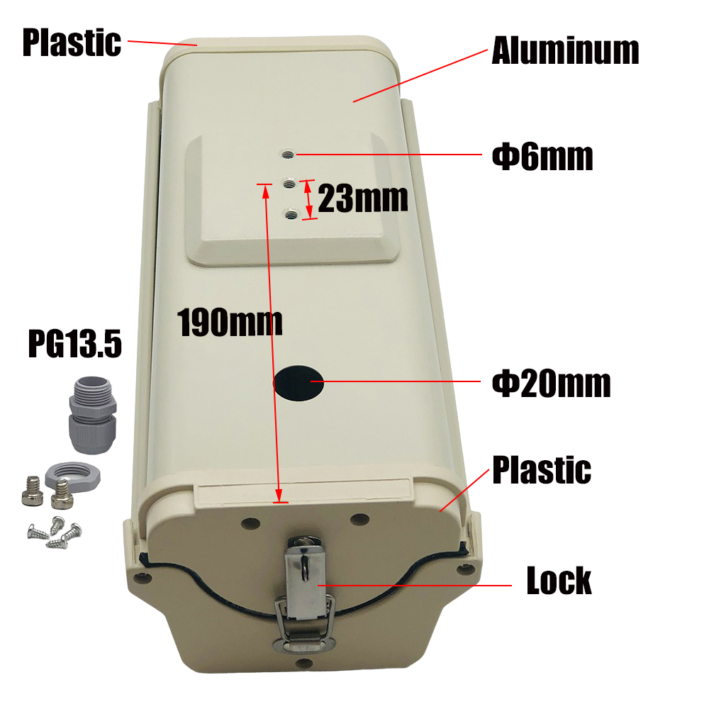 Outdoor Waterproof CCTV Camera Housing Suveillance Camera Housing 37*14.5*11cm