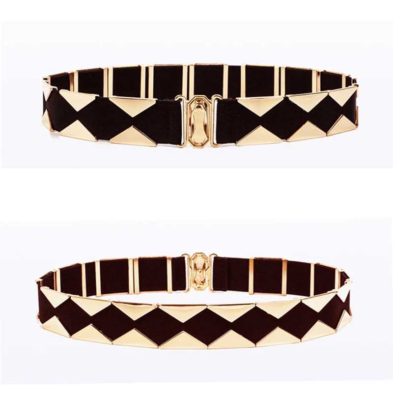 Fashion Gite stretch fabric metal Fem straps fashion designer brands luxury jeans and ski straps X241109