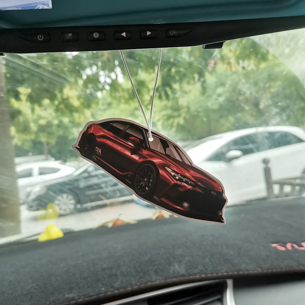 Air Newest Freshener Car JDM Racing Style Car Rear View Mirrow Hanging ddmysmile Pendent Soild Paper For TOYTA Camry Reiz Supra Corolla Smile