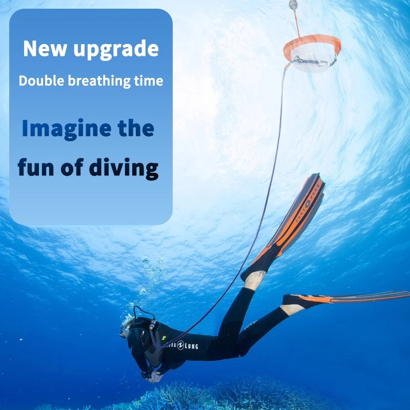Deepest 12 Meters 2.7-5 Hours Scuba Diving Snorkel Equipment Trap Mobile Ventilator Support Underwater Snorkel And BCD