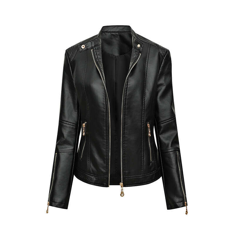 shanshi leather jacket women New PU leather cold resistant jacket top women's jacket