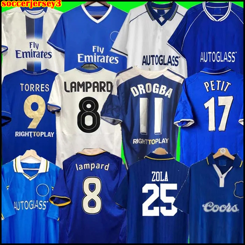 CFC Retro soccer jersey Lampard Torres Drogba 2011 11 12 13 Final 95 96 97 98 99 football shirt Camiseta WISE 03 05 06 07 08 COLE ZOLA Vialli 07 08 01 03 HUGHES GULLIT TOP 33