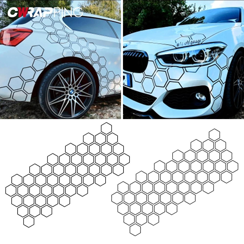 Sticker Honeycomb Universal Car Style Film Sticker Cars ddmysmile Body Decorate Stickers Auto Vinyl Honeycomb Stickers For Car Accessories Smile
