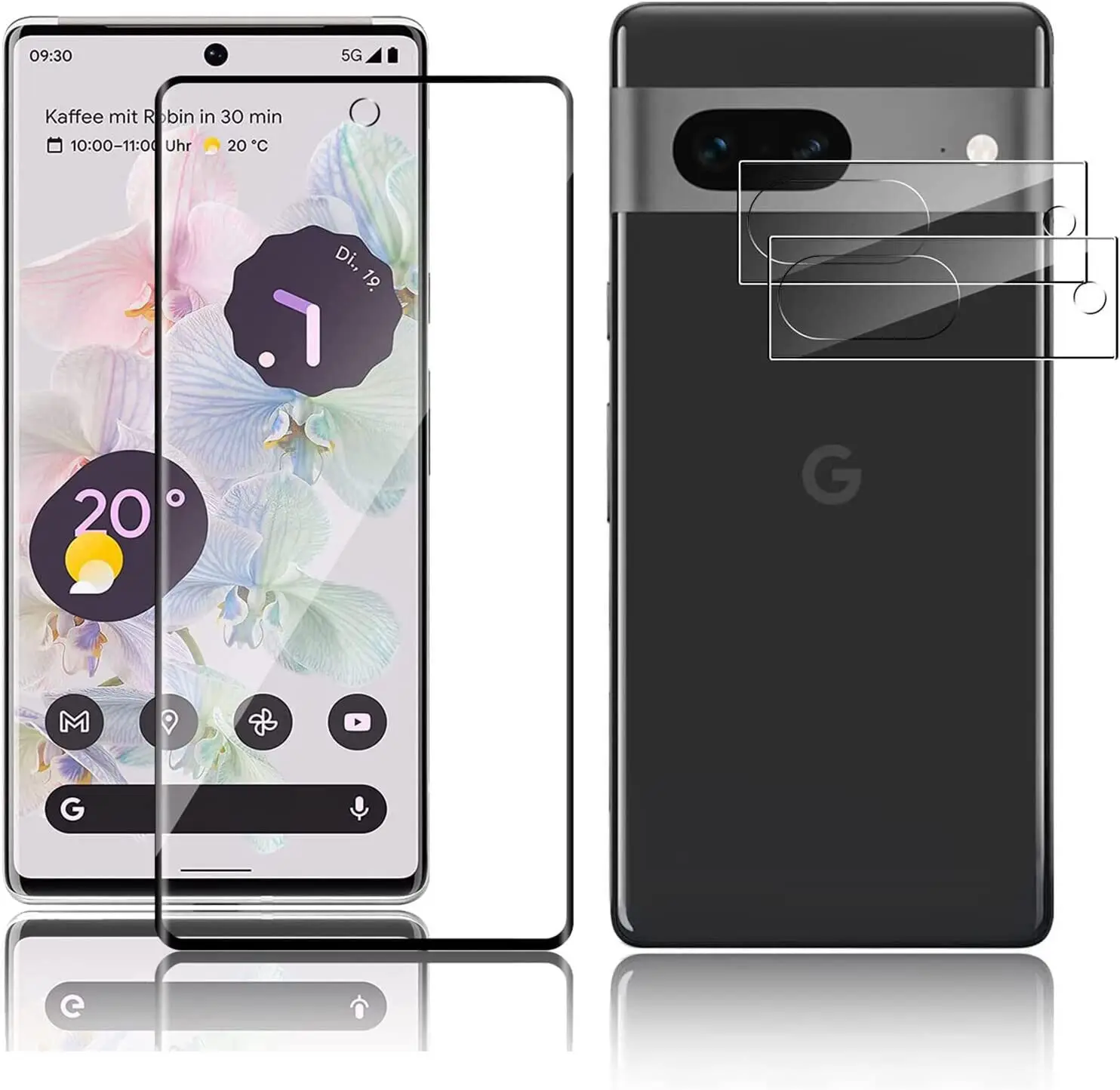 Camera Lens Protective Glass For Google Pixel 7 Pro 5G 9D Curved Tempered Glass Google Pixel 6A 6 Pro Screen Protector Film