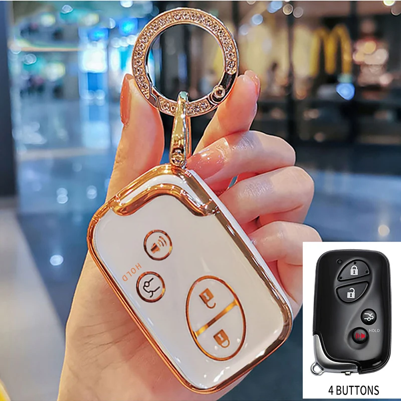 Car Remote New TPU Key Fob Case Cover Fit for Lexus GS460 GS450h GS430 RX450h CT200h HS250h LS460 ES350 IS350 IS250 smile