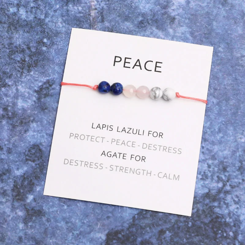 Lazuli Bracelet Lapis Natural Lapis Lazuli Healing Calming Bracelet Peace Jewelry ddmysmile Women Men Crystal Healing Bracelet Gift Smile
