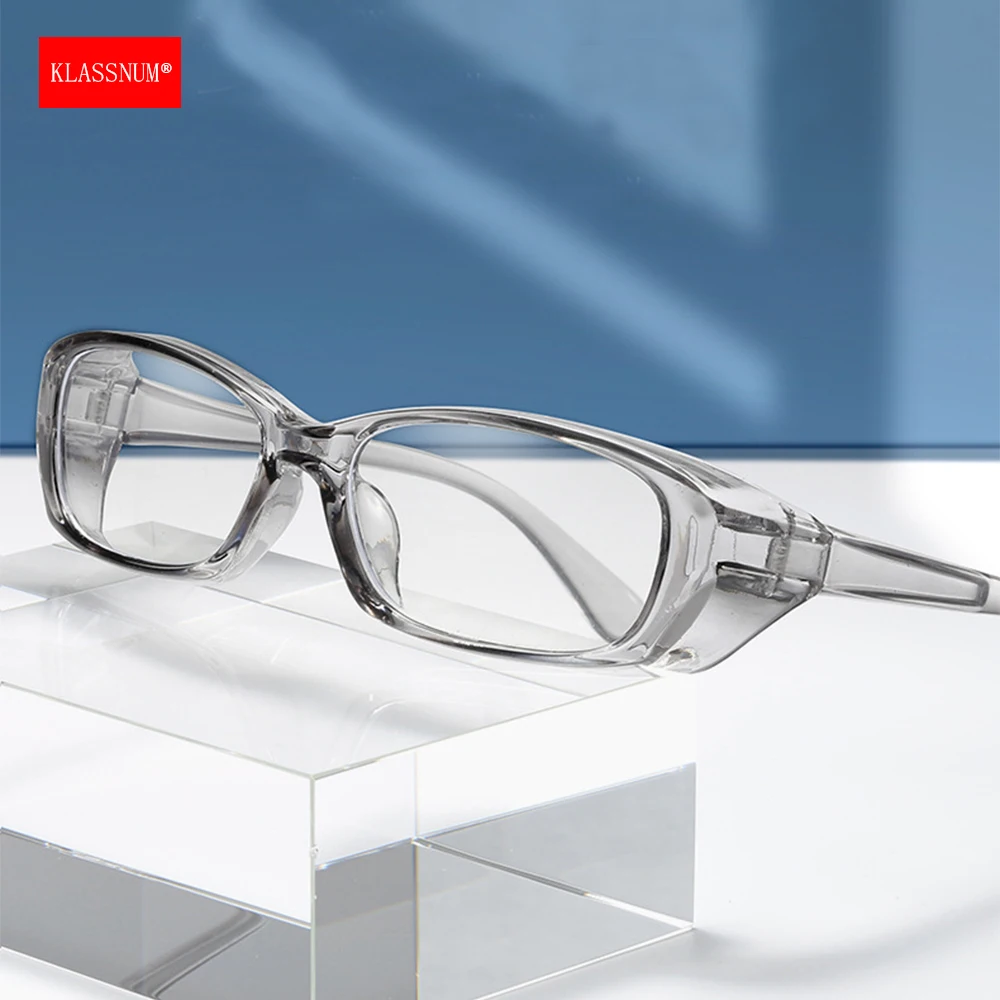 KLASSNUM Women Safety Glasses Anti Fog 2025 Goggles Nail Art Protective Glasses with Side Shields Men Anti new Blue Light Dust UV Glasses