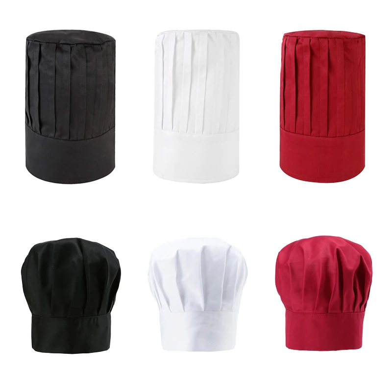 Elastic Men Cap Kitchen Hotel Restaurant Kitchen Chef High ddmysmile Hats Catering Serve Bakery Cake Shop Breathable Cook Medium Hat Smile