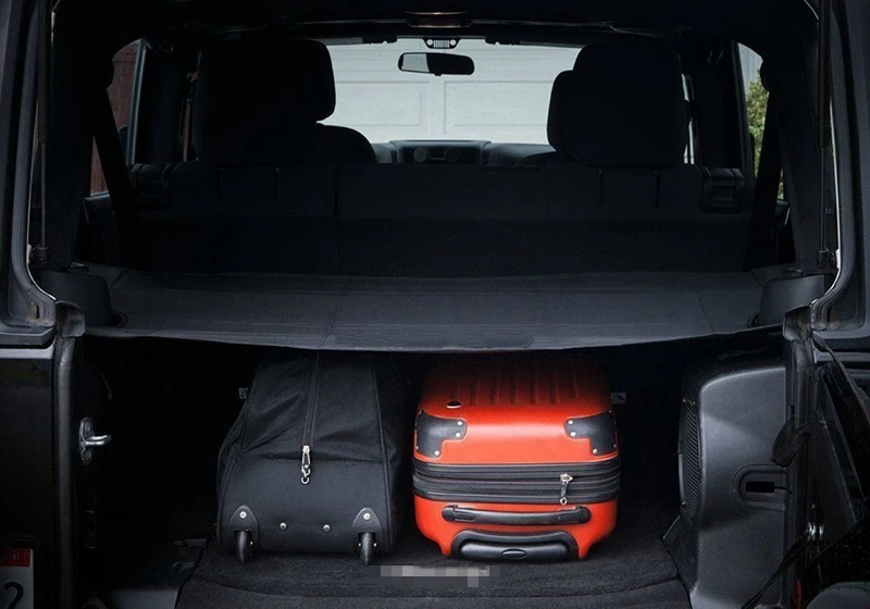 Cloth 2025 Car Rear Trunk Security Shield Cargo Cover Lage Shade new Covers For Jeep Wrangler JK 4 Door 2007-2017