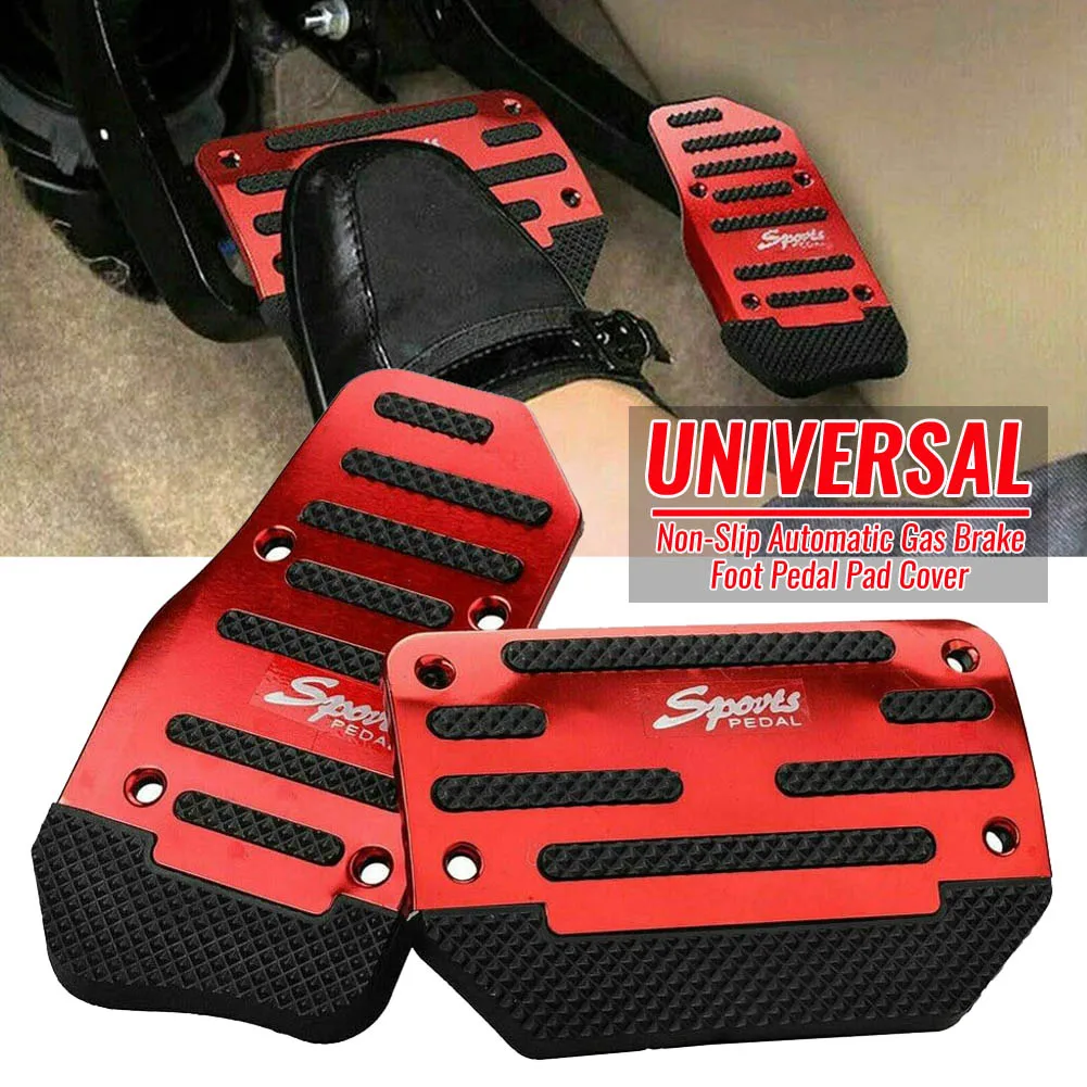 2Pcs Universal Non-Slip Automatic Gas Brake Utor28 Foot Pedal Pad Cover Car Accessories Interior Details
