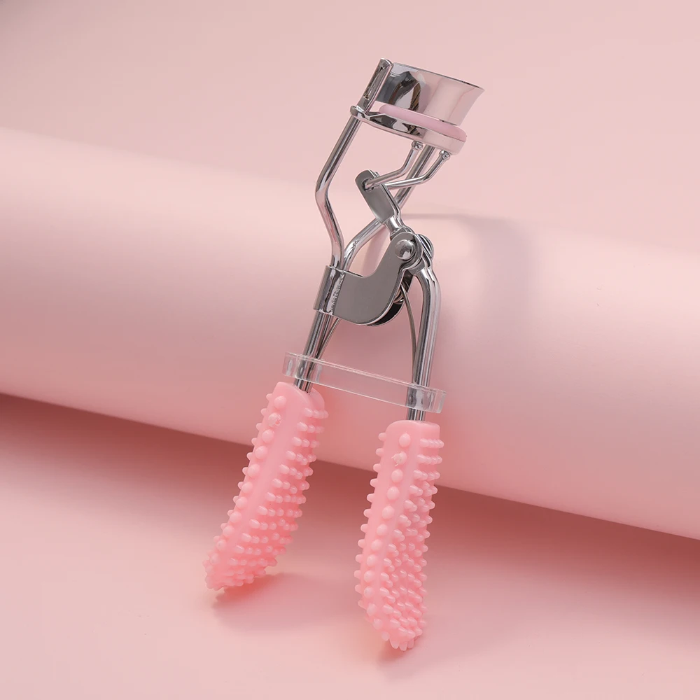 Sell Woman Sier Hot Eyelashes Curler Supplementer Clip with Pink Handle Lash Curler Lash Lift Tool Beauty Eyelashes Tools smile