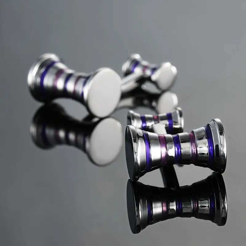 Factory direct sales wholesale French shirt cuffs cufflinks mens fashion brand double leather W241109