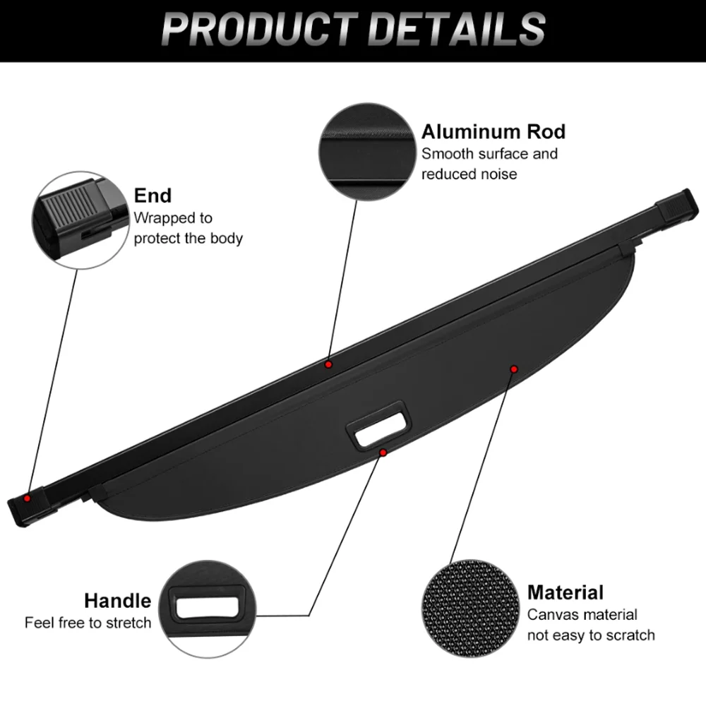Car Trunk Cargo Cover for Honda Ciimo MNV M-NV RU 2016~2023 Curtain Blinds Tray Security Rear Racks Shielding Shade Accessories