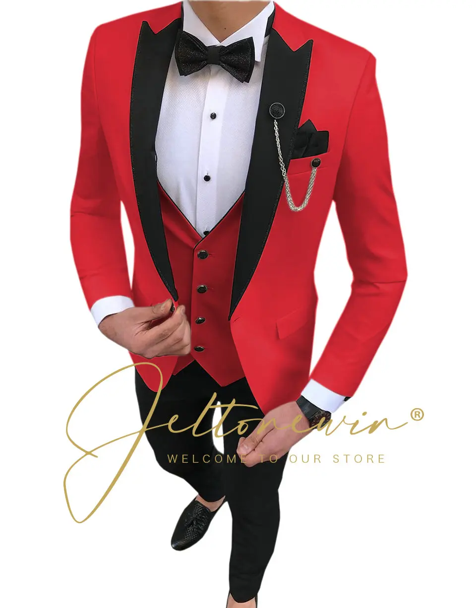 One Blazers Buttons Suits Tuxedos Notch Lapel Groom Groomsmen Men Jacket Pants Costume Homme Mariage 2022 Suits For Men Blazer smile