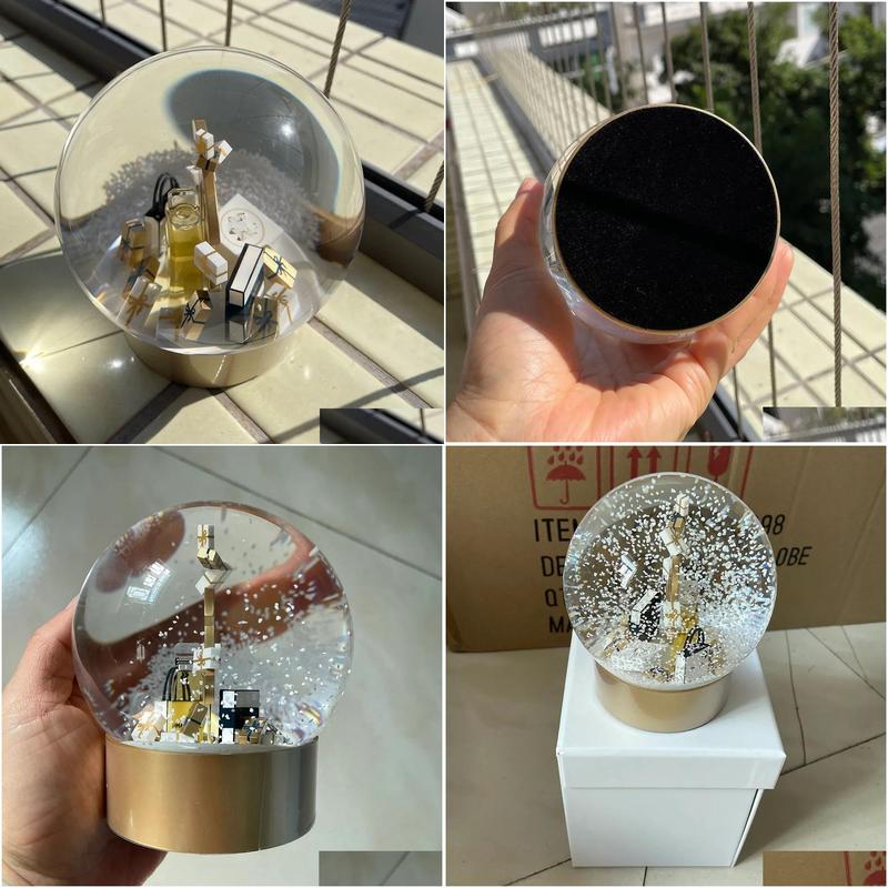 Decorations Allmatch Latest Edition Classics Snow Globe With Perfume Bottle Inside Crystal Ball For Special Birthday Novelty Vip Gift Dhred