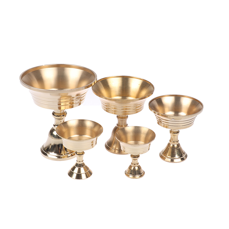 Multi-Size Golden Copper Alloy Candle Holder Candlestick Candelabrum Home Decor H260310