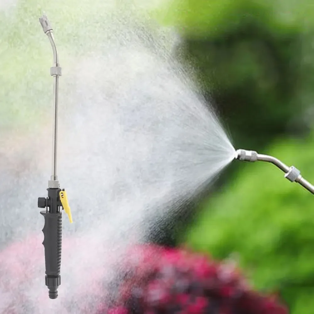 48cm High Pressure Water Cleaning Gun Car Beauty Washing Washer Tool Kit with Adjustable Nozzle Foam Bottle for Garden Wood