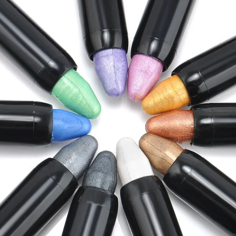 d lasting pen silkworm Pearlescent eyeshadow waterproof and not blooming Shiny pearlescent gel color eye shadow