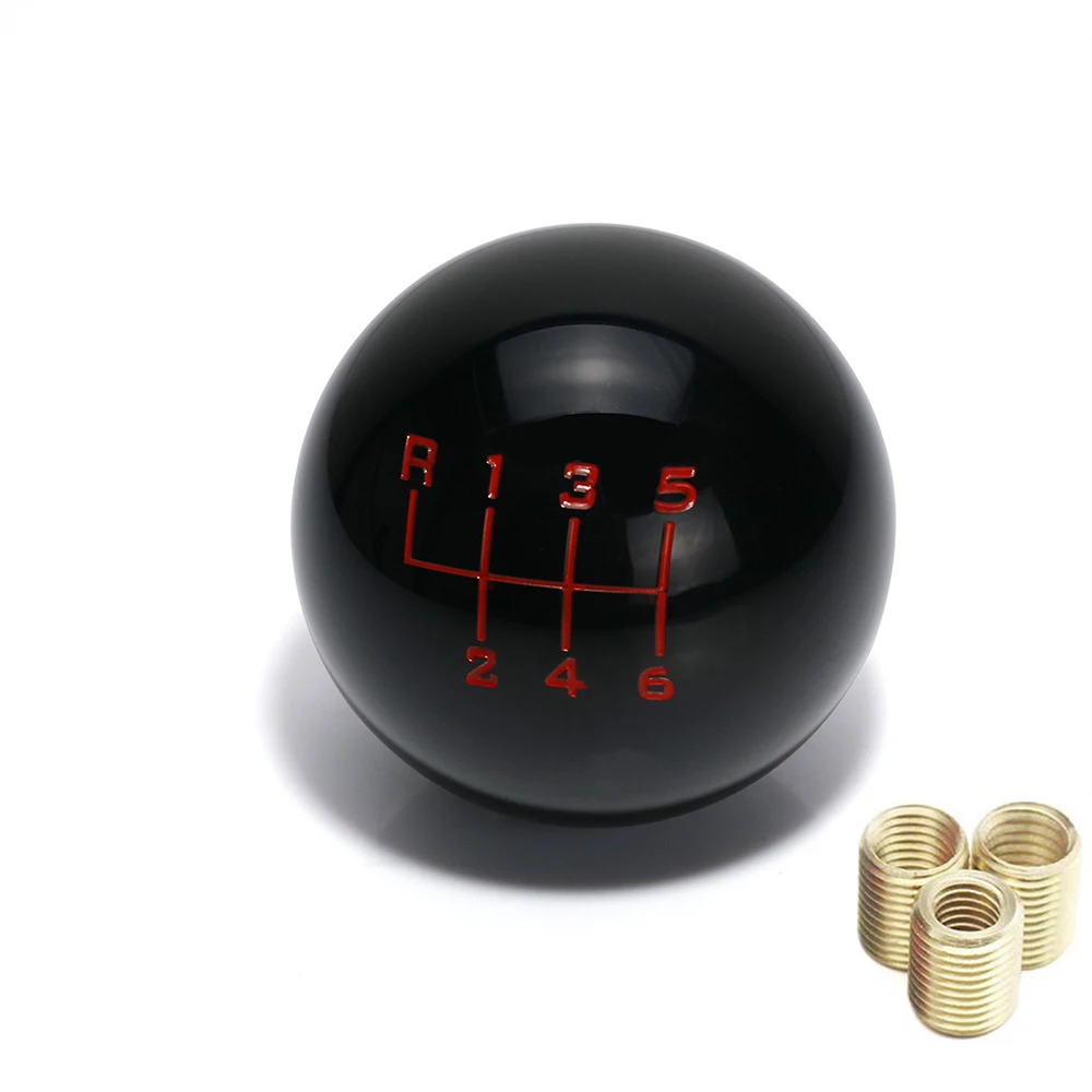 Speed Universal ball 6 shape Acrylic Gear Shift Knob Shifter Lever Head smile