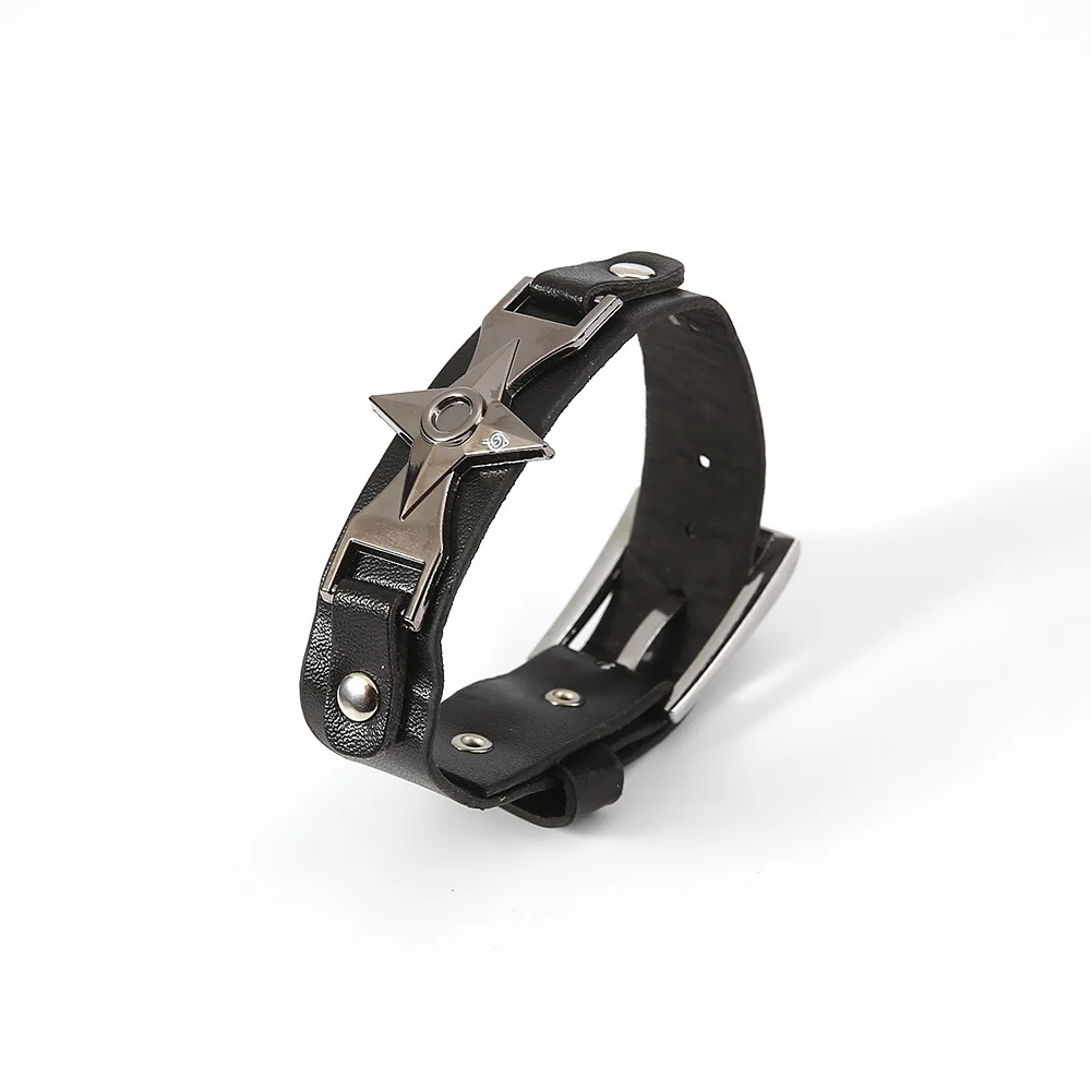 Sasuke Anime Akatsuki Uchiha Uzumaki ddmysmile Red Cloud Sharingan Bracelets Leather Rope Figure Kids Toy Cosplay Gift Smile