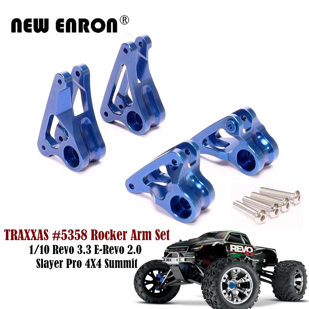 FOR RC Car Traxxas 1/10 Revo 3.3 E-Revo 2.0 Slayer Pro 4X4 Summit 5358 Aluminum Front/Rear Rocker Arm Set Progressive-2 (90-T)