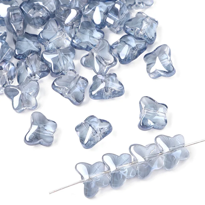 Czech beads 20pcs/lot Crystal AB Color Glass Butterfly Shape Faceted Beads for Jewelry making Necklaces Earrings Best Quality smile