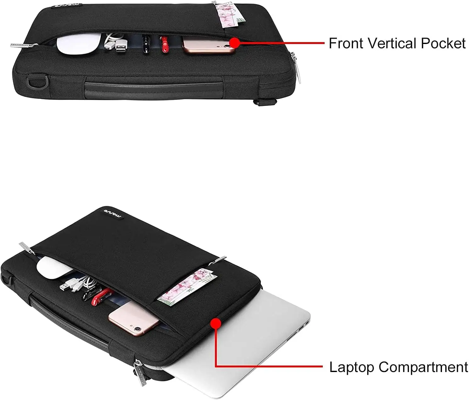 Sleeve 14 Laptop 13.3 15.6 16 inch Shoulder Bag for Book Air Pro HP Dell Lenovo Surface Shockproof Computer Briefcase for Men smile