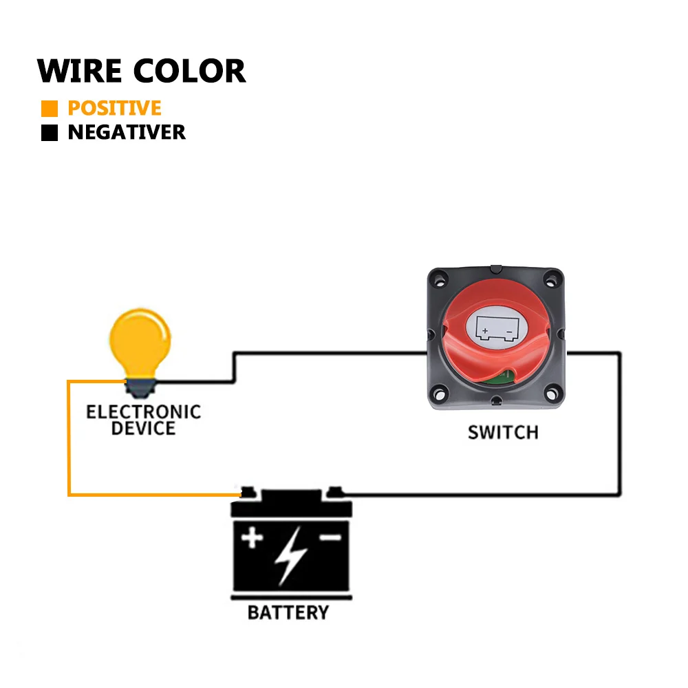 12V 300A Key Battery Selector Isolator Disconnect Rotary Switch Circuit Cutter for Camper Car Auto RV Marine Boat