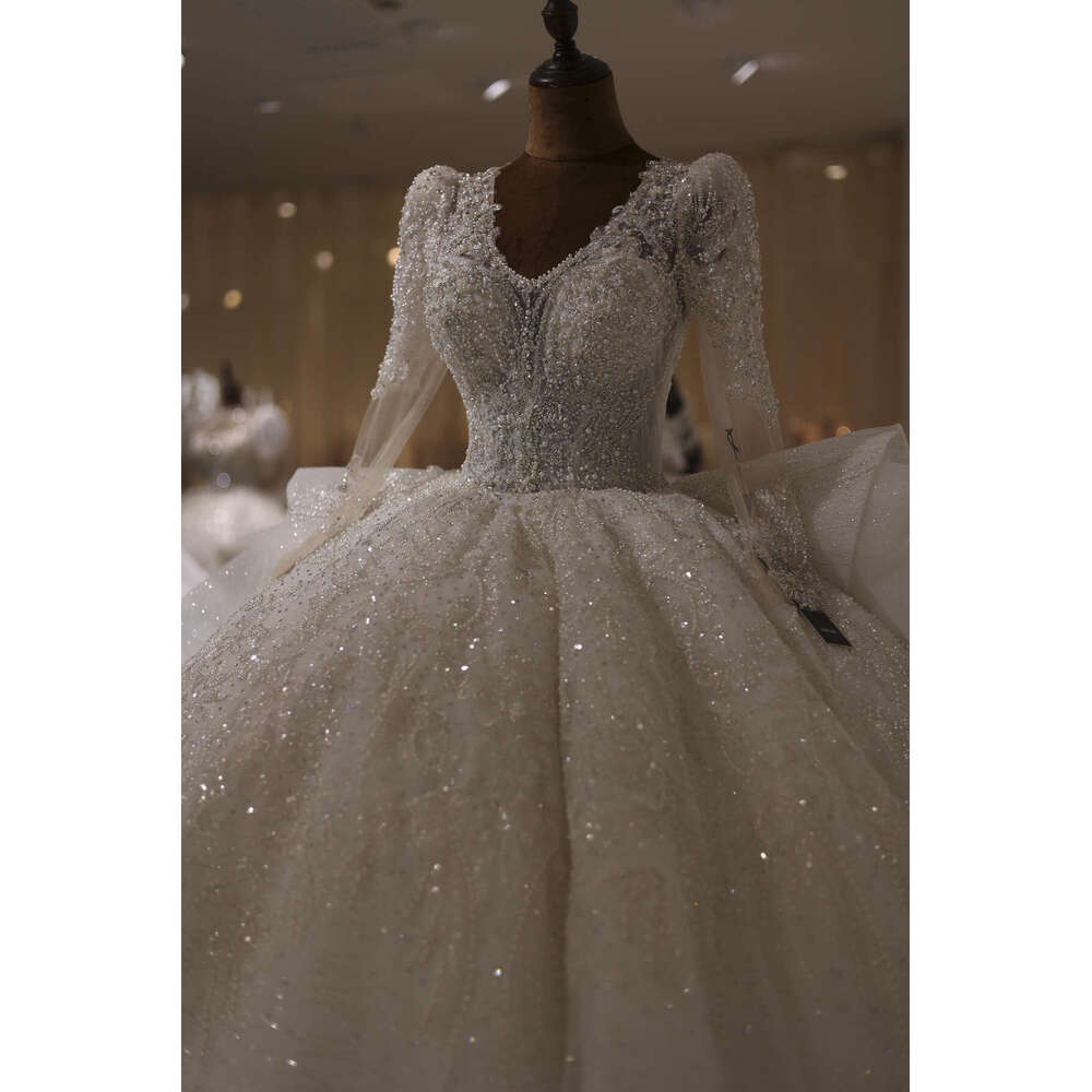 Said Sparkg Sharon Crystal Dubai Ball Gown Bride Dress For Women Real Photos Princess Arabic Wedding Gowns Rs012 S