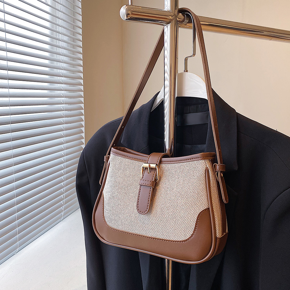 Women Leather Shoulder Bag Casual Fashion Tote Bag Versatile Armpit Sling Bag PU Crossbody Bag Daily Dating Purse