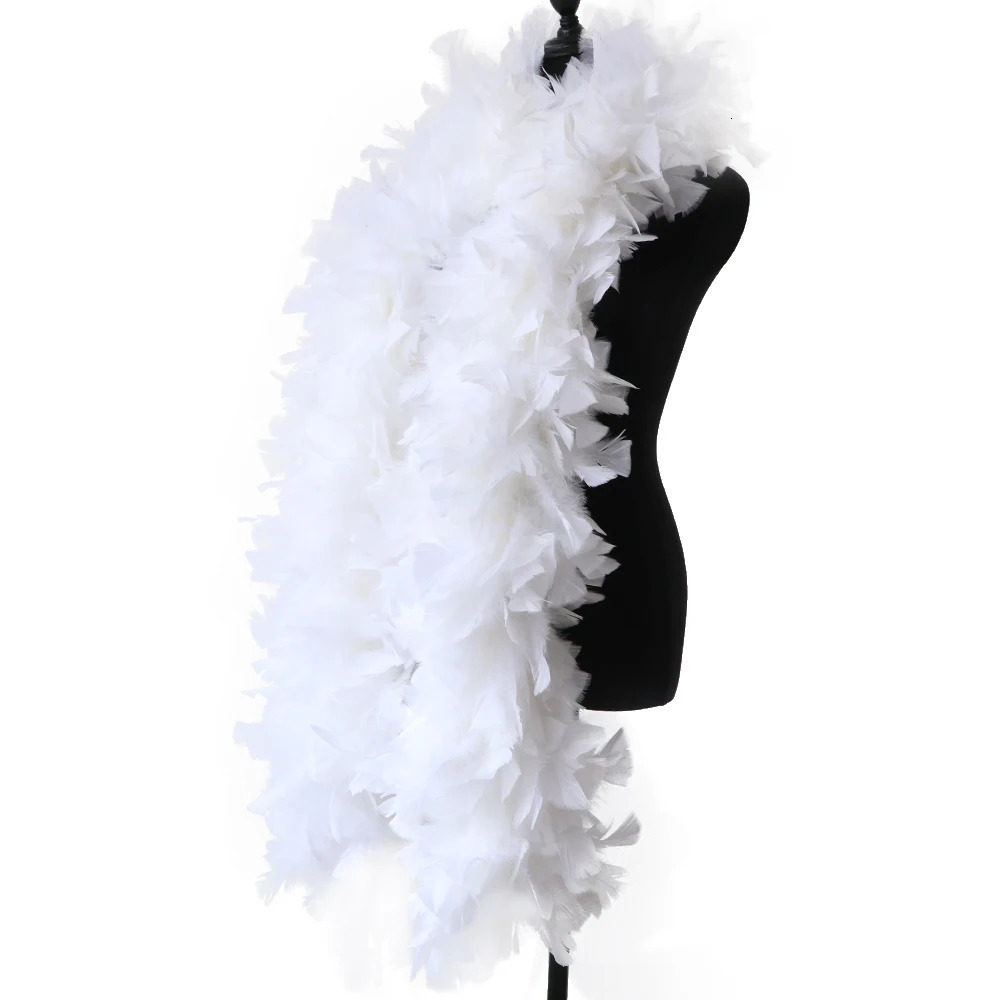 Beautiful Rose Fluffy Boa Natural Turkiye Feather Boa 2m Carnival Stage Clothing Sewing Accessories 200g Custom 241108