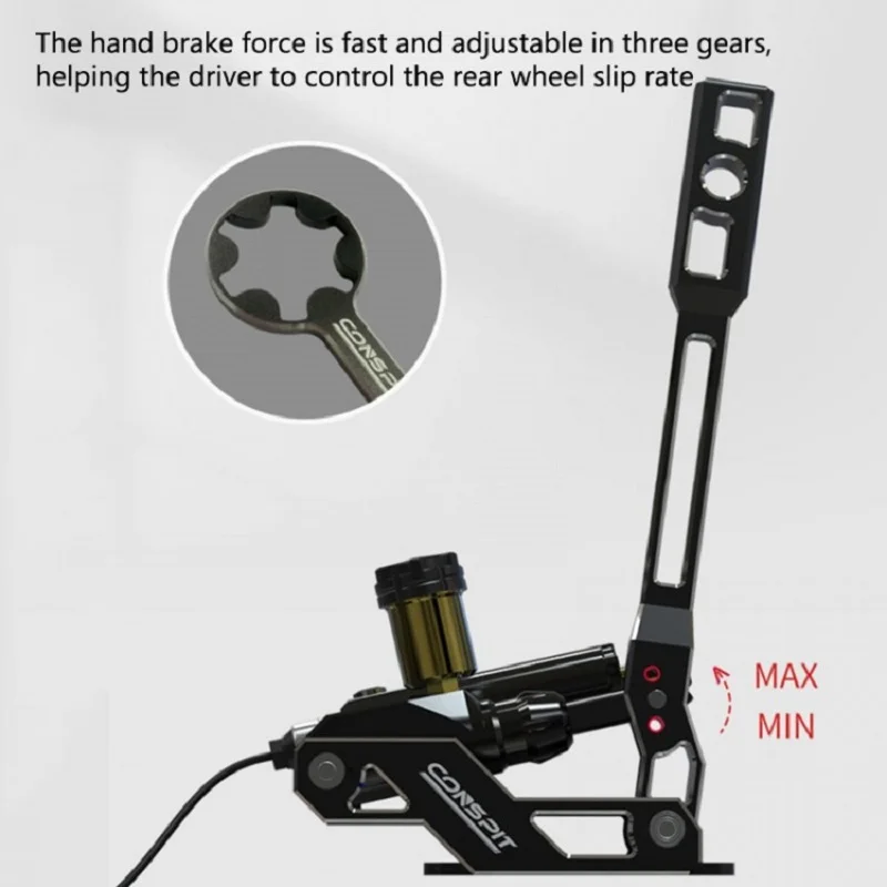 Conspit H2 Hydraulic Handbrake Racing Game SIM Simulator Hand Brake for SIM-racing Drivers for Fanatec Base-With Control Box