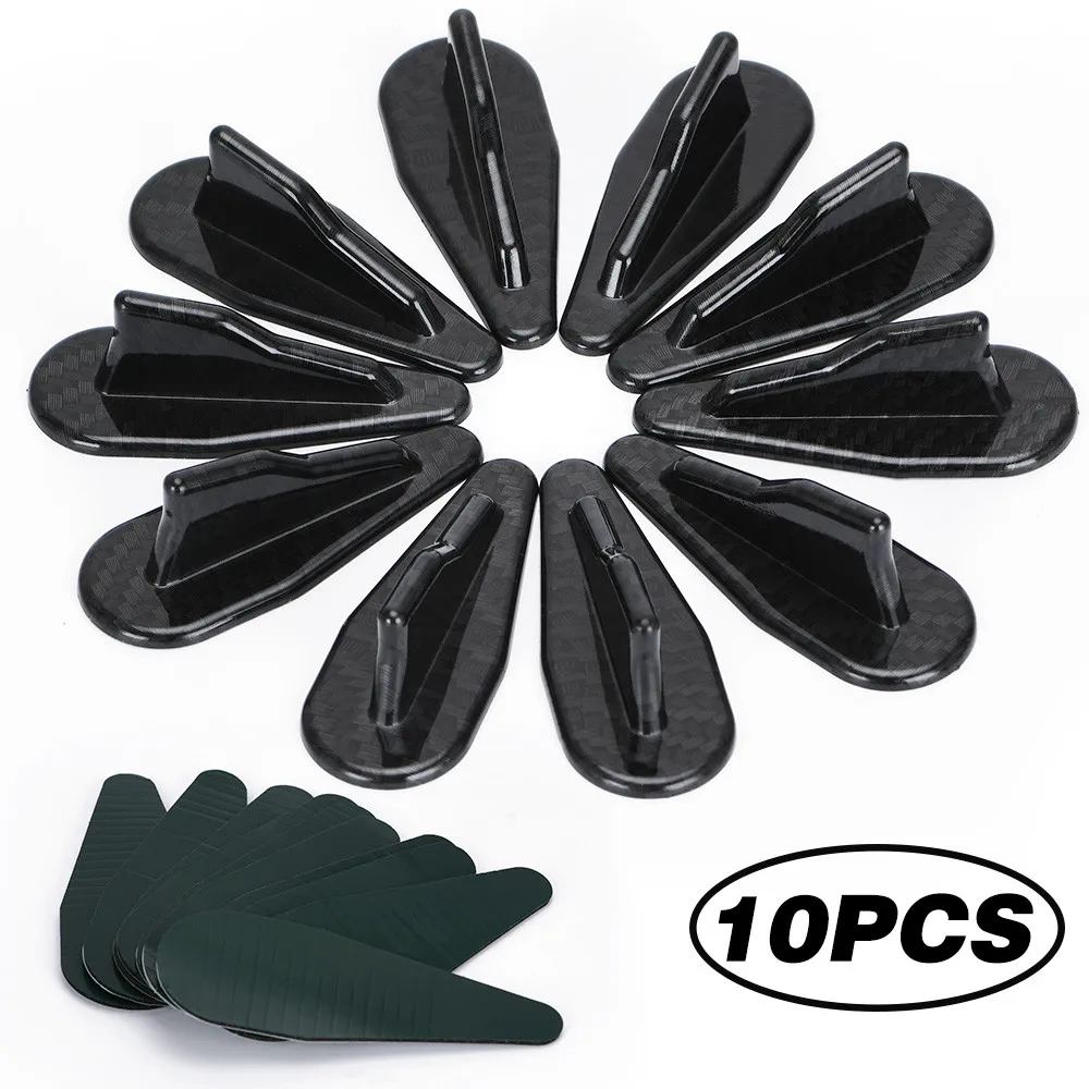 10pcs Universal EVO-Style Roof ABS Shark Fins Spoiler Wing Kit Vortex Generator SLJ-1014