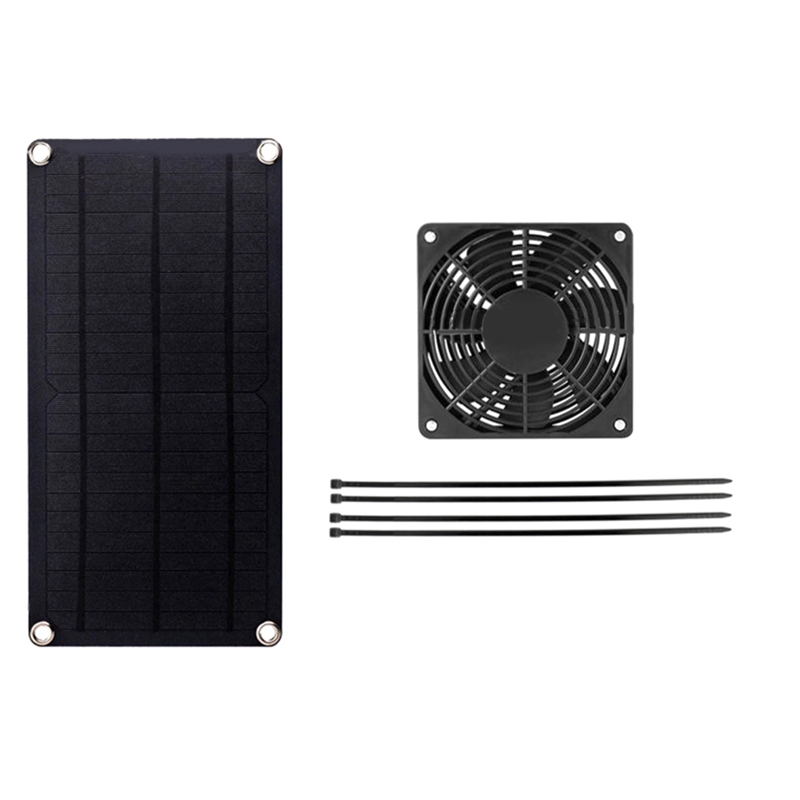 Exhaust Fan 10W 12V For Office Outdoor Dog Chicken House Greenhouse Waterproof Solar Panel A