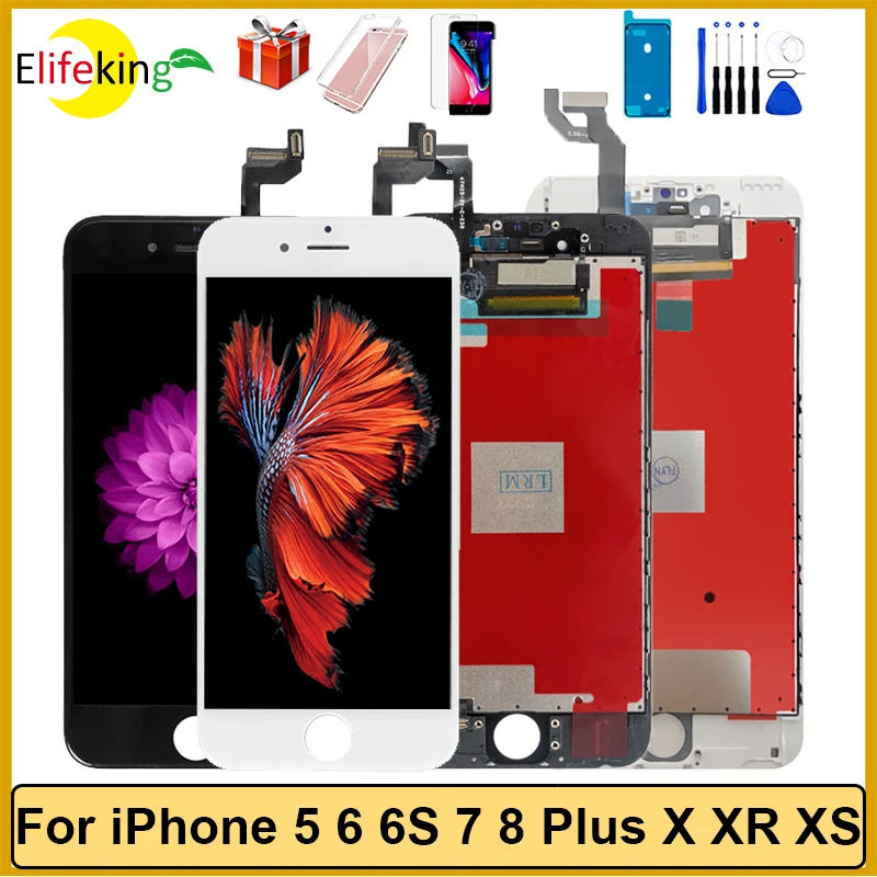 OEM LCD For ddmysmile Original Iphone 5 SE 6 7 8 6S Plus Display For Iphone X XR XS 11 Pro Max Screen Replacement Touch Digitizer Assembly Smile