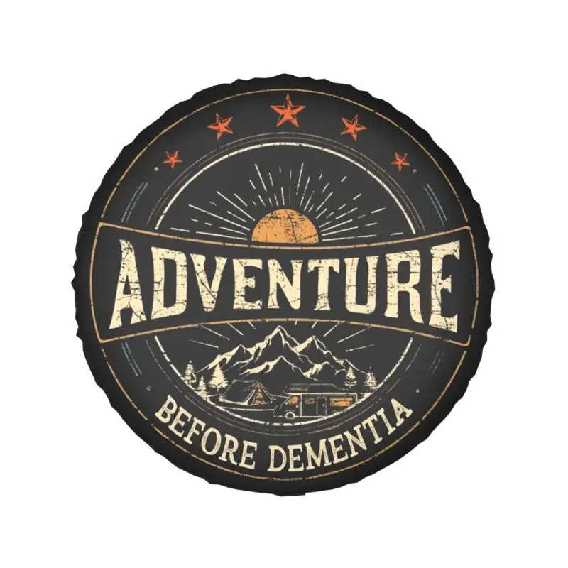 Funny Adventure Camper Travel Tire Cover for Honda CRV Jeep RV SUV Mountain Car Wheel Protector Covers 14" 15" 16" 17" Inch
