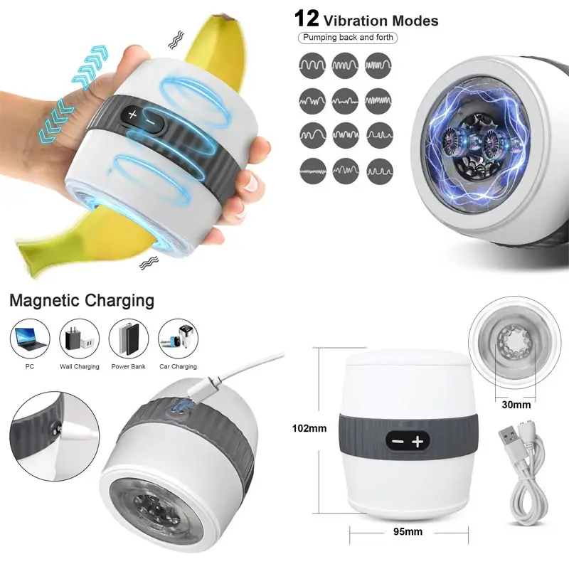 Pusyy Banana Cleaner For Men Vaginia Accessories For Men Masturbate 10 Modes Men's Goods Vaginal Products Women Vibrator