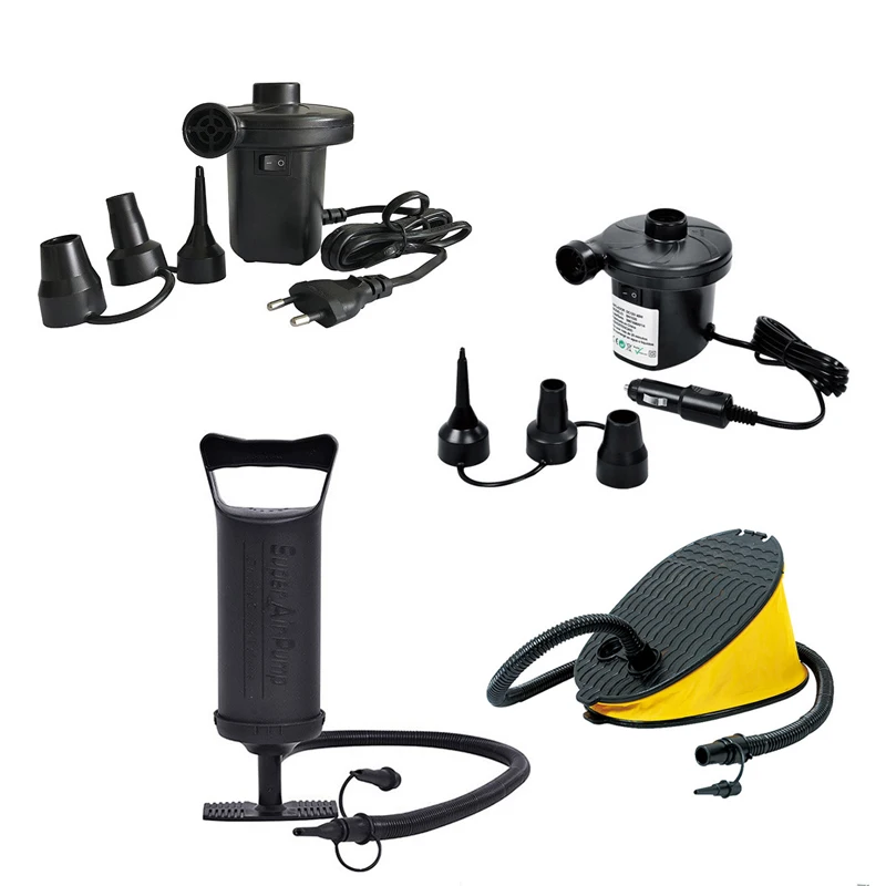Electric Air Inflator for Camp Mattress, Hand Pump for Inflatable Beds, Bed Cushion, Foot Pedal for Swimming Floats, Yoga Balls