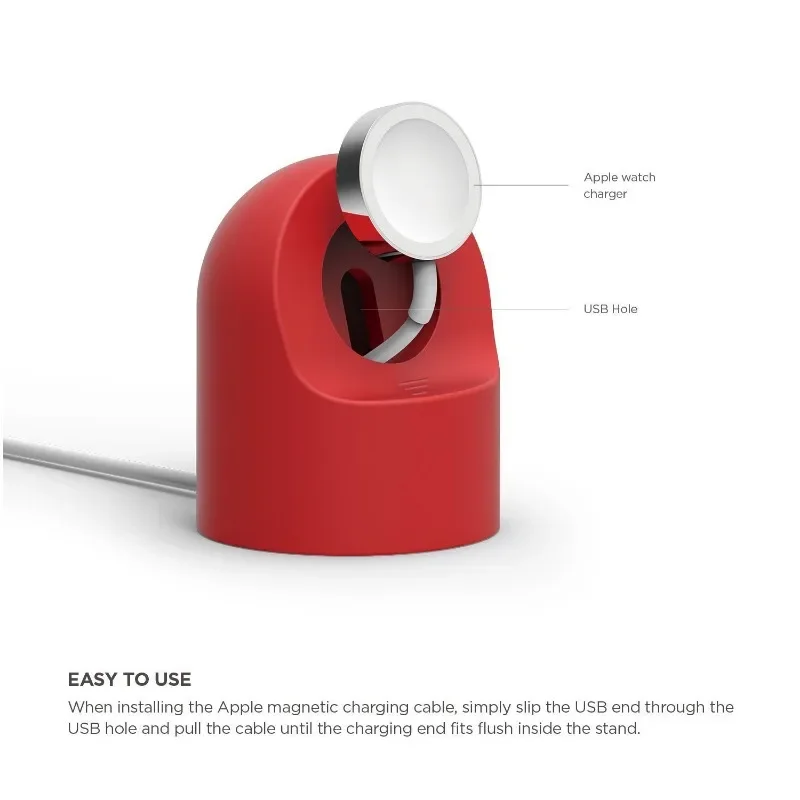 Charger Stand Mount Silicone Dock Holder for Apple Watch Series 4/3/2/1 44mm/42mm/40mm/38mm Charge Cable