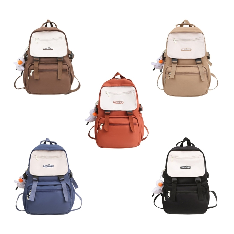 Trendy Women's College Backpack Large Capacity Book Bag School Backpacks Daypack smile