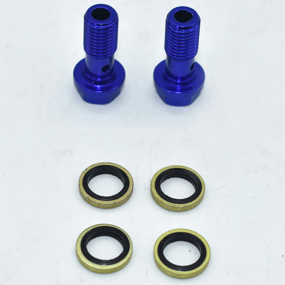 Brake and Hydraulic Clutch Oil Hose Fuel Hose oil cooler Refitting aluminum M10 Bolts For Connector End smile