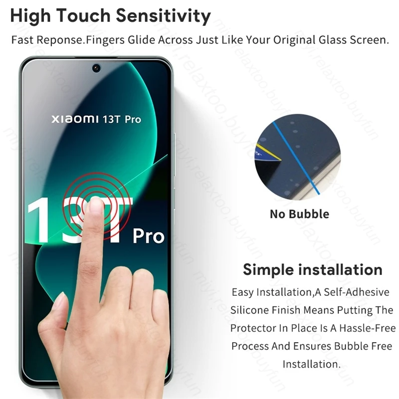 Xiomi 13T Pro Case 8 In 1 Camera Lens Protective Glass For Xiaomi Mi 13T Mi13T 13 T Pro 5G Screen Protector Tempered Glass Cover