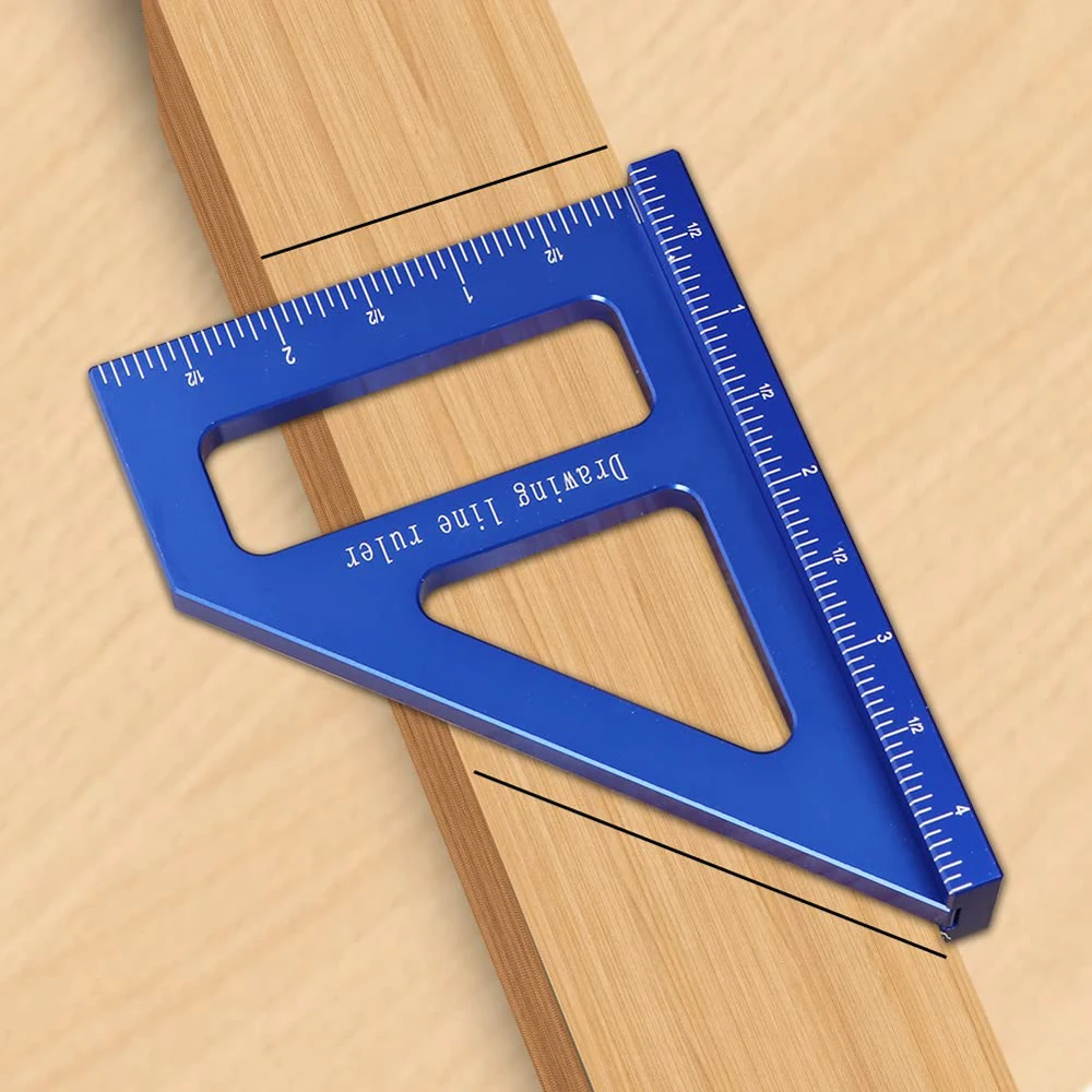 3D 2025 Multi-Angle Measuring Ruler Aluminum Alloy Woodworking Protractor Miter Triangle Ruler Measuring new Tool for Engineer Carpenter