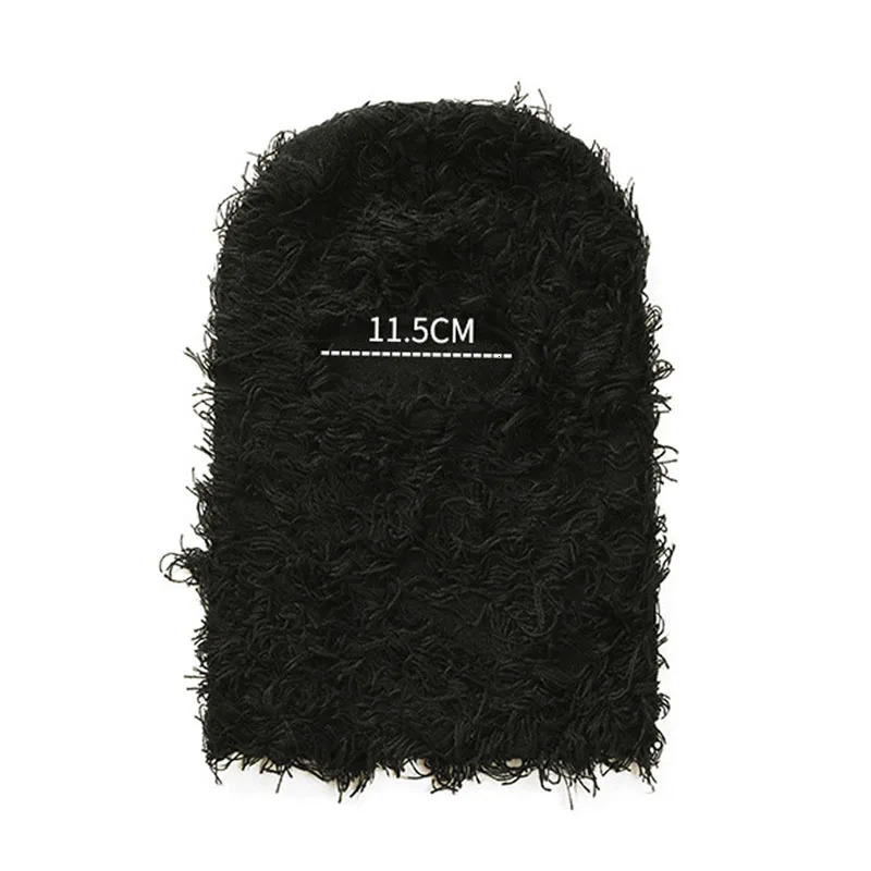 Balaclava Distressed Knitted Full Face Ski Mask for Men Women Beanies Hats Skullies Camouflage Winter Warm Bonnet Windproof 240401