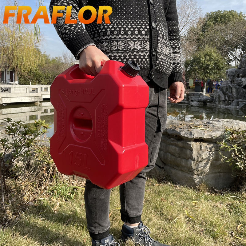 15 Liters ATV UTV Car Spare Fuel Tank 15L Gas Canister Jerry Cans Red Plastic Diesel Petrol Oil Containers Gasoline Motorcycle